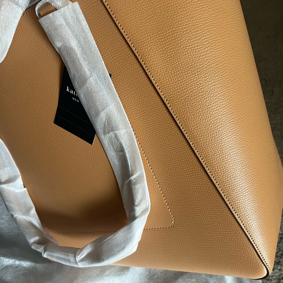NWT Kate Spade Tan Structured Leather Tote - Picture 10 of 10